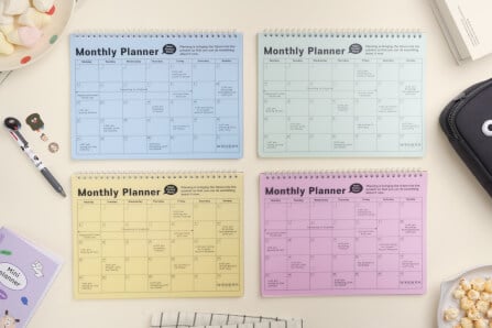 สมุดแพลนเนอร์ PP month planner สีชมพู_4